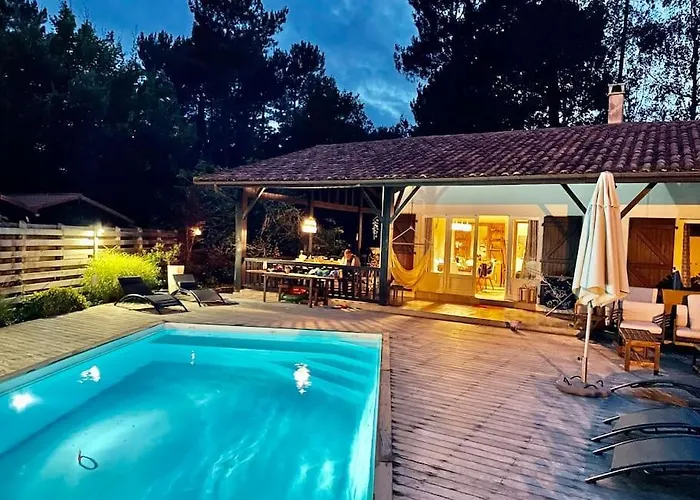 Landaise De Charme Avec Piscine Chauffee فيل سانت غيرونز